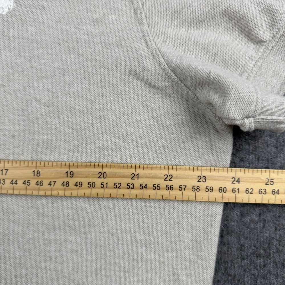 Banana Republic Mens XL‎ Polo Shirt Beige Heather Cotton Pique Elephant Short